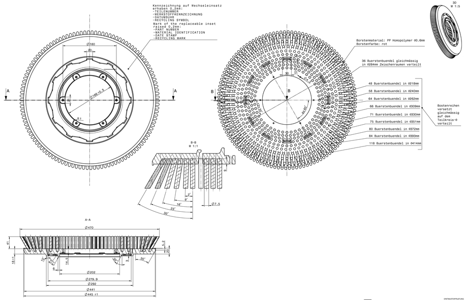 Floor Scrubber Brush Drawing