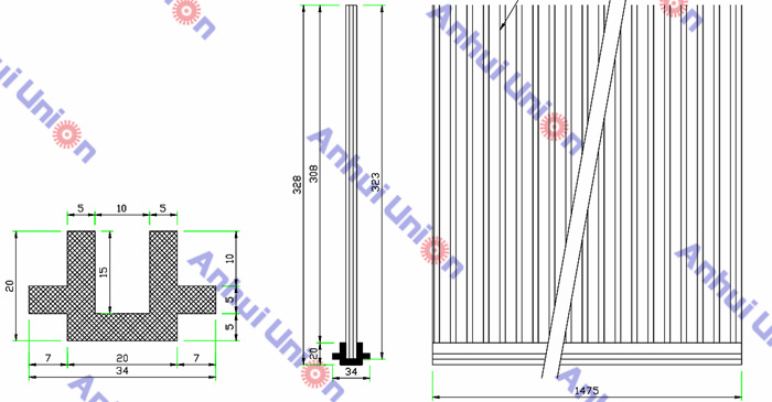 Drawing of Strip Broom